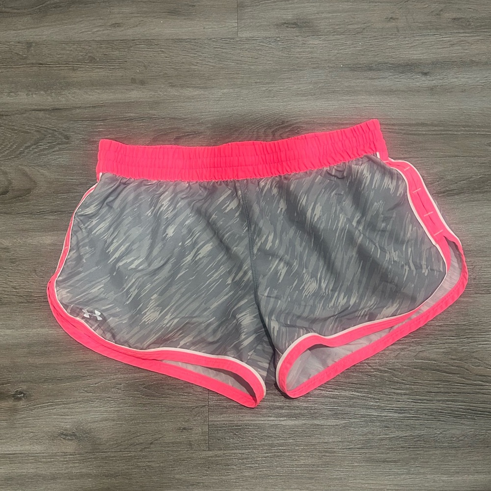 Gray and Pink Athletic Shorts